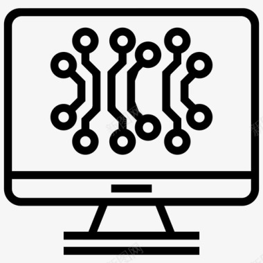 数字经济计算机数字商务图标图标