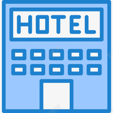 旅游酒店旅游182蓝色图标图标