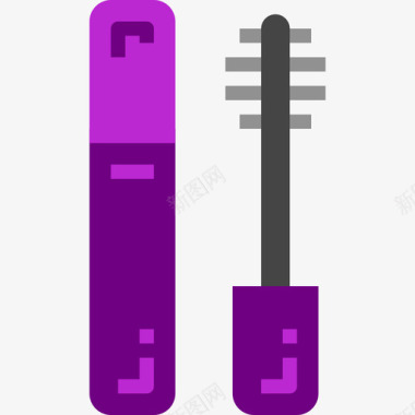 论文水平睫毛膏整容平图标图标
