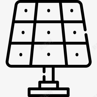 电池技术太阳能电池板技术90线性图标图标