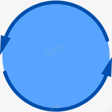 圆形箭头基本16蓝色图标图标