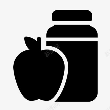 食品罐苹果罐食品健康图标图标