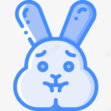 蓝色光圈兔子兔子化身4蓝色图标图标
