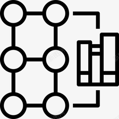 数据上传人工智能大数据30线性图标图标