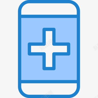 智能手机健康护理28蓝色图标图标