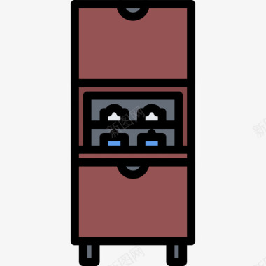 彩色水晶图标橱柜家具132彩色图标图标