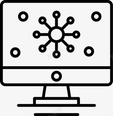 显示器海报显示器计算机网络图标图标