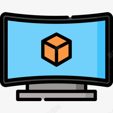 彩色水晶图标彩色88电视图标图标