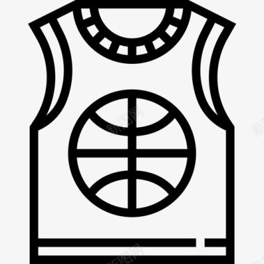 篮球运动衫94号衣服直线型图标图标