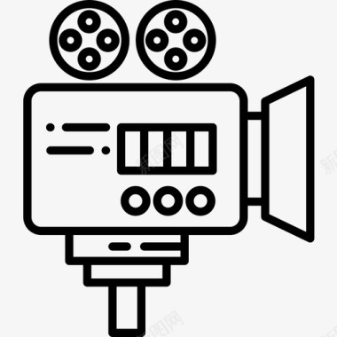 玉米摄影电影摄影机电影院66轮廓图标图标