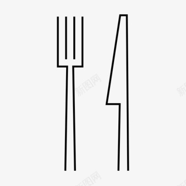 刀和叉吃食物图标图标