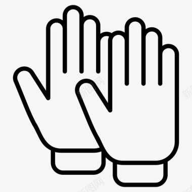 手套清洁手套手戴图标图标