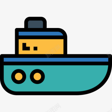 船船驱动器2线性颜色图标图标