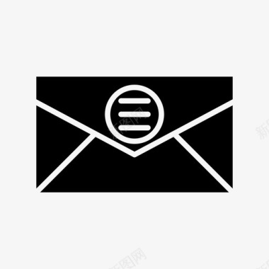 电子邮件信封菜单图标图标