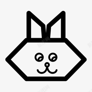 折纸猫折纸动物图标图标