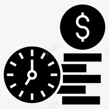 时间就是金钱业务时间效率图标图标