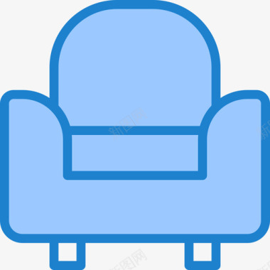 家用照明灯具扶手椅家用18蓝色图标图标