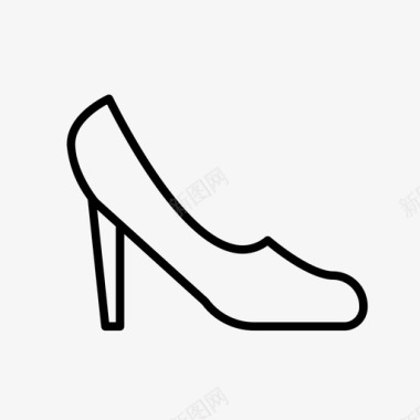 鞋子新娘优雅的鞋子图标图标