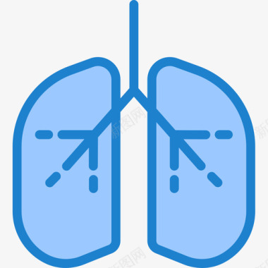 肺健康护理29蓝色图标图标