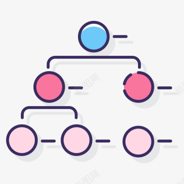结构骨架层次结构信息图5线颜色图标图标