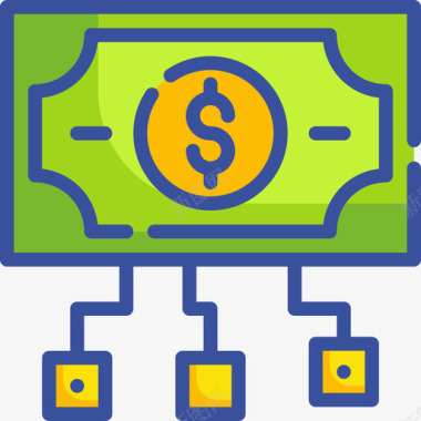 加密货币货币金融科技14线性颜色图标图标