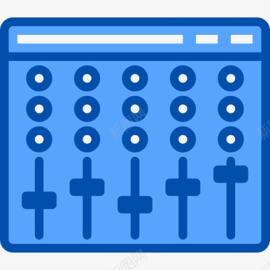 蓝色标志图案混音器音乐61蓝色图标图标