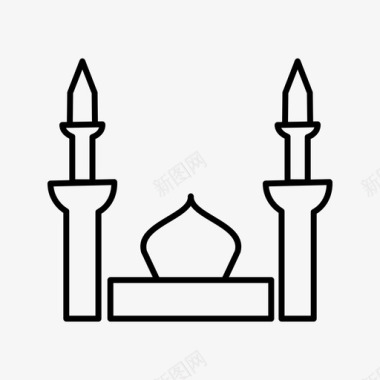 清真寺26伊斯兰图标图标