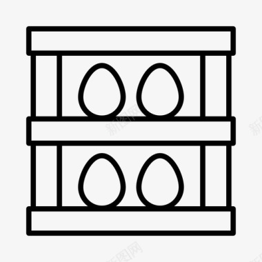 农场背景鸡蛋动物鸡图标图标