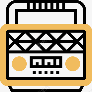 复古花插收音机复古装饰21黄影图标图标