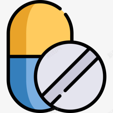 停用药物药物过敏3线性颜色图标图标