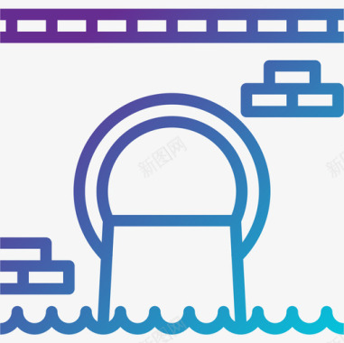 下水道城市元素建筑7坡度图标图标