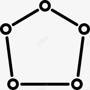 数学标识符五角大楼数学2线性图标图标