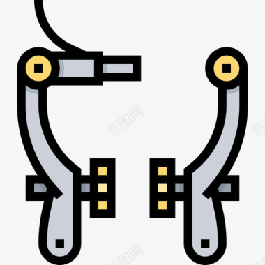 自行车卡尺自行车15线颜色图标图标