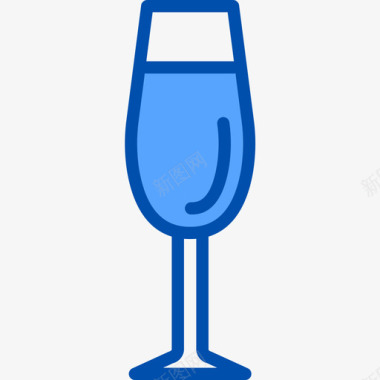 酒杯食品和饮料8蓝色图标图标