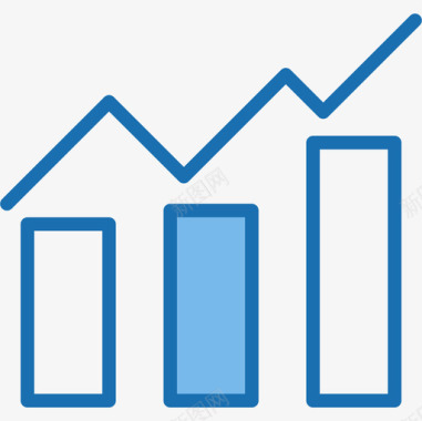 条形素材条形图营销71蓝色图标图标