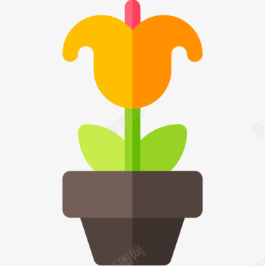 植物母亲节21平淡图标图标