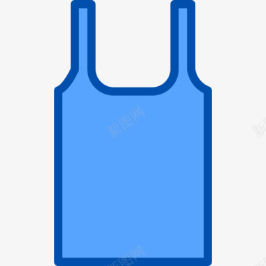 无袖衬衫生活风格3蓝色图标图标