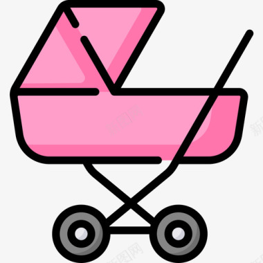 儿童和婴儿家庭生活36线性颜色图标图标