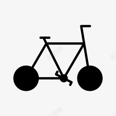 自行车运动字形图标图标