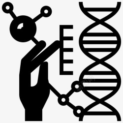 修饰生物遗传学dna工程图标高清图片