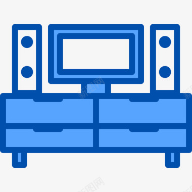 松下家庭影院家庭影院家具34蓝色图标图标