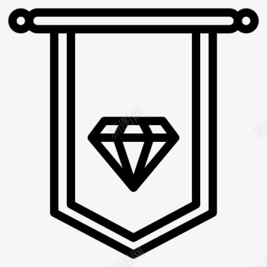 军衔徽章钻石图标图标