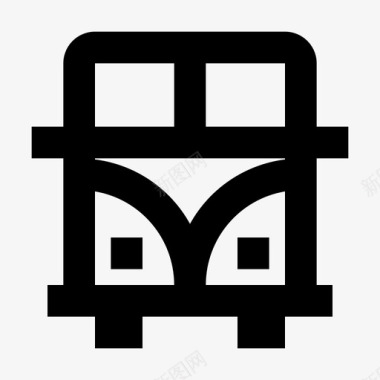 公共环境标识巴士公共巴士公共交通图标图标