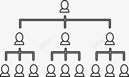 中层多层次业务结构领导图标图标