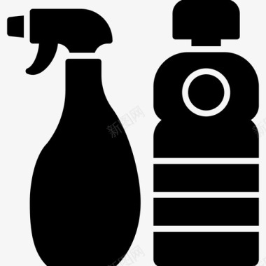 清洗液瓶喷雾消毒喷雾图标图标