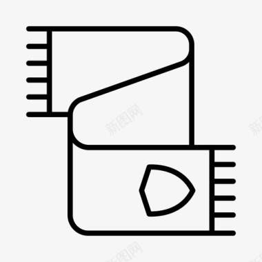 白围巾学校围巾学术教育图标图标