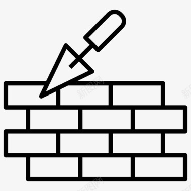 砖房砖墙建筑图标图标