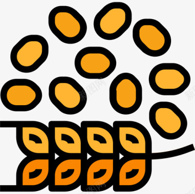 燕麦健康食品31原色图标图标