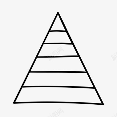 金字塔商务手绘图标图标