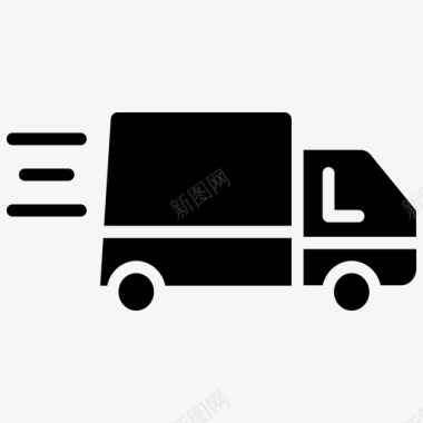 无人车送货车快速送货包裹图标图标
